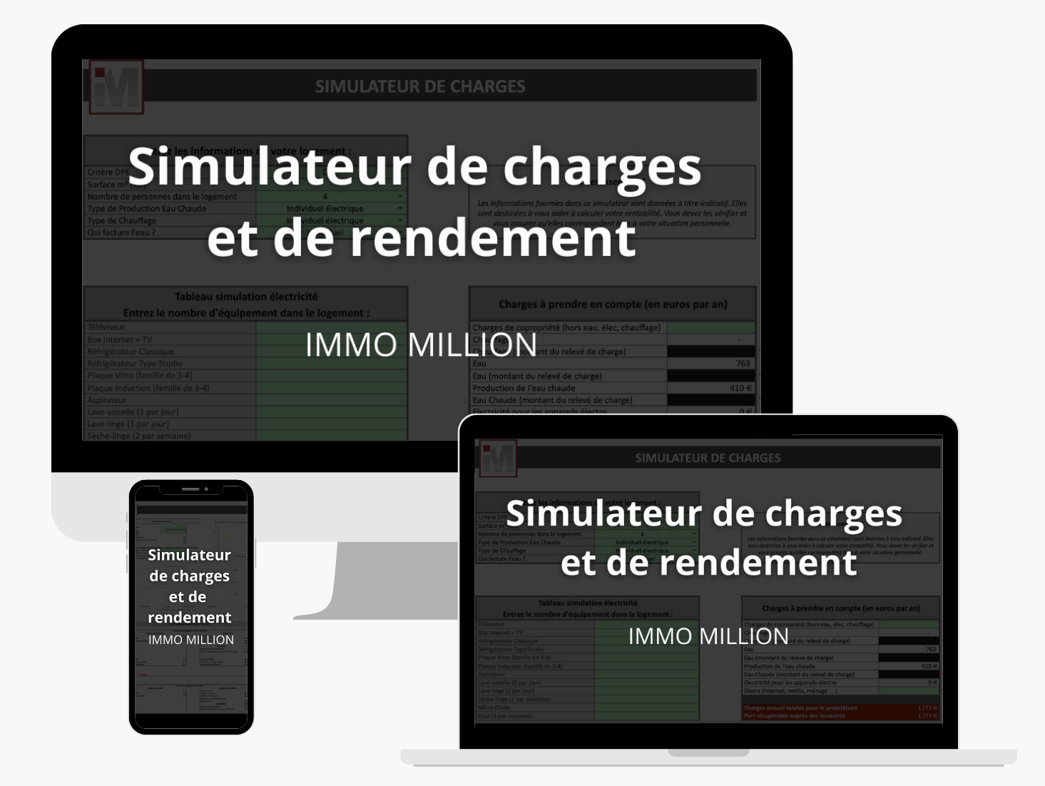 Simulateur de charges et de rendement IMMO MILLION
